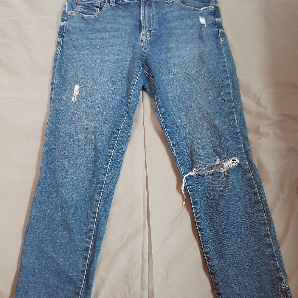 Ripped Jean Capris